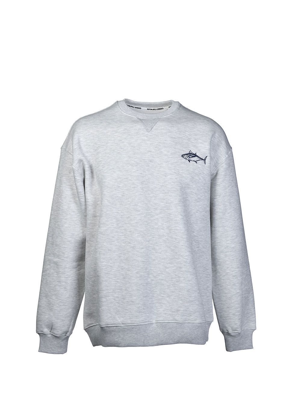 FreeCast Round Neck Sweatshirt – Orange-Snow Melange