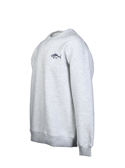 FreeCast Round Neck Sweatshirt – Orange-Snow Melange