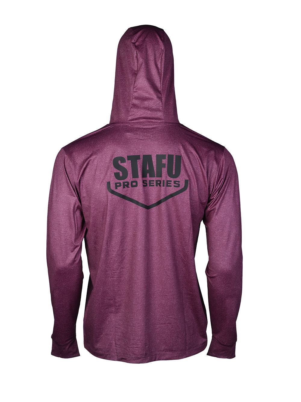 Stratos Kapüşonlu ve Maskeli UPF 40+ Performans T-Shirt - Bordo