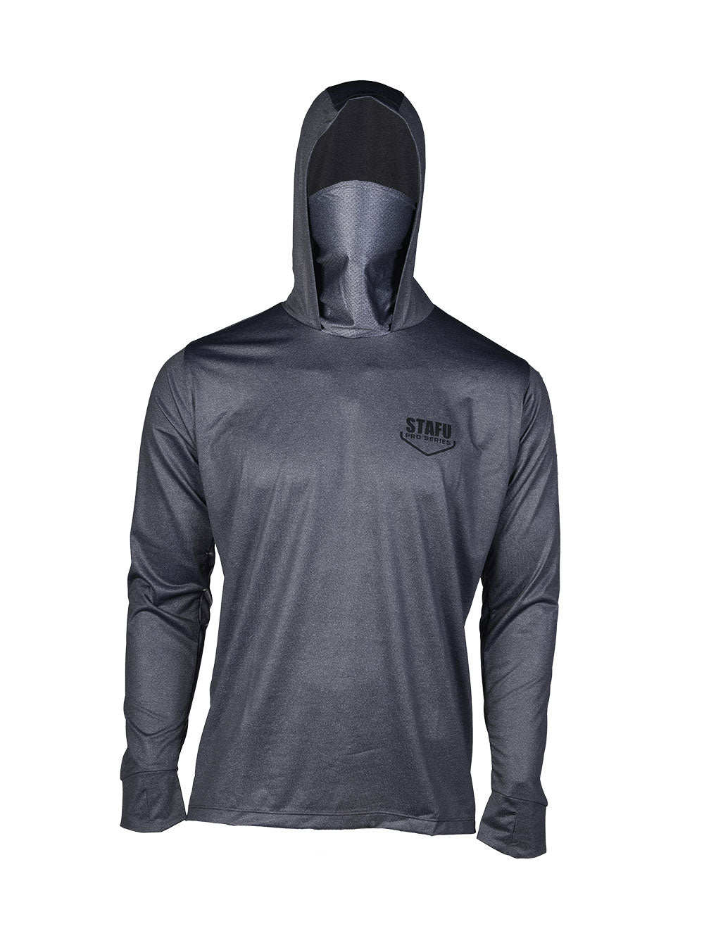 Stratos Kapüşonlu ve Maskeli UPF 40+ Performans T-Shirt - Antrasit