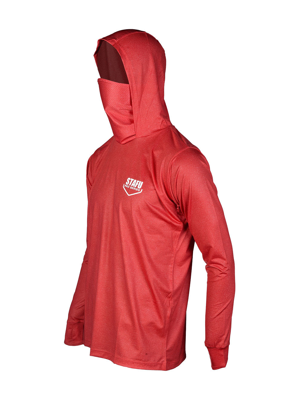 Stratos Kapüşonlu ve Maskeli UPF 40+ Performans T-Shirt - Kırmızı