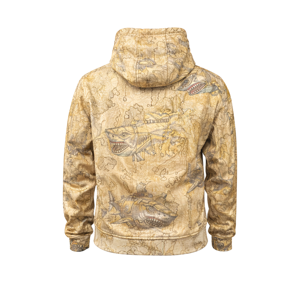 Jedi Zippered Hooded Sweatshirt - Stamp