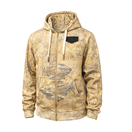 Jedi Zippered Hooded Sweatshirt - Stamp