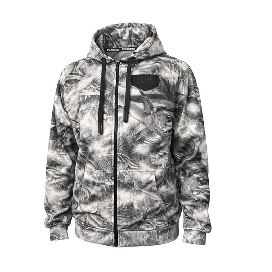 Jedi Zippered Hooded Sweatshirt - Stamp