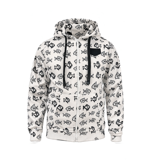 Jedi Zippered Hooded Sweatshirt - Stamp