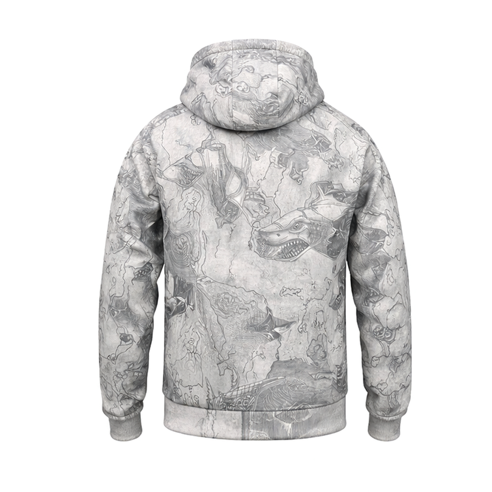 Jedi Zippered Hooded Sweatshirt - Stamp
