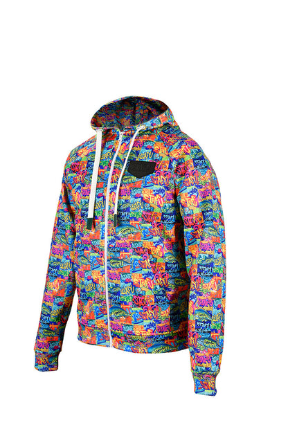 Jedi Zippered Hooded Sweatshirt - Stamp