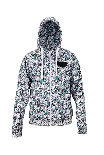 Jedi Zippered Hooded Sweatshirt - Stamp