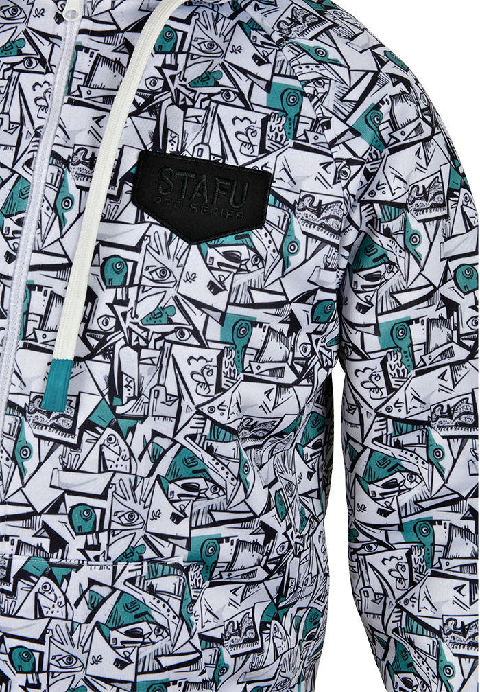 Jedi Zippered Hooded Sweatshirt - Stamp