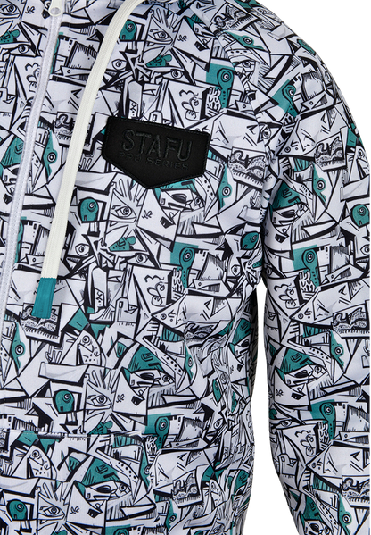 Jedi Zippered Hooded Sweatshirt - Stamp