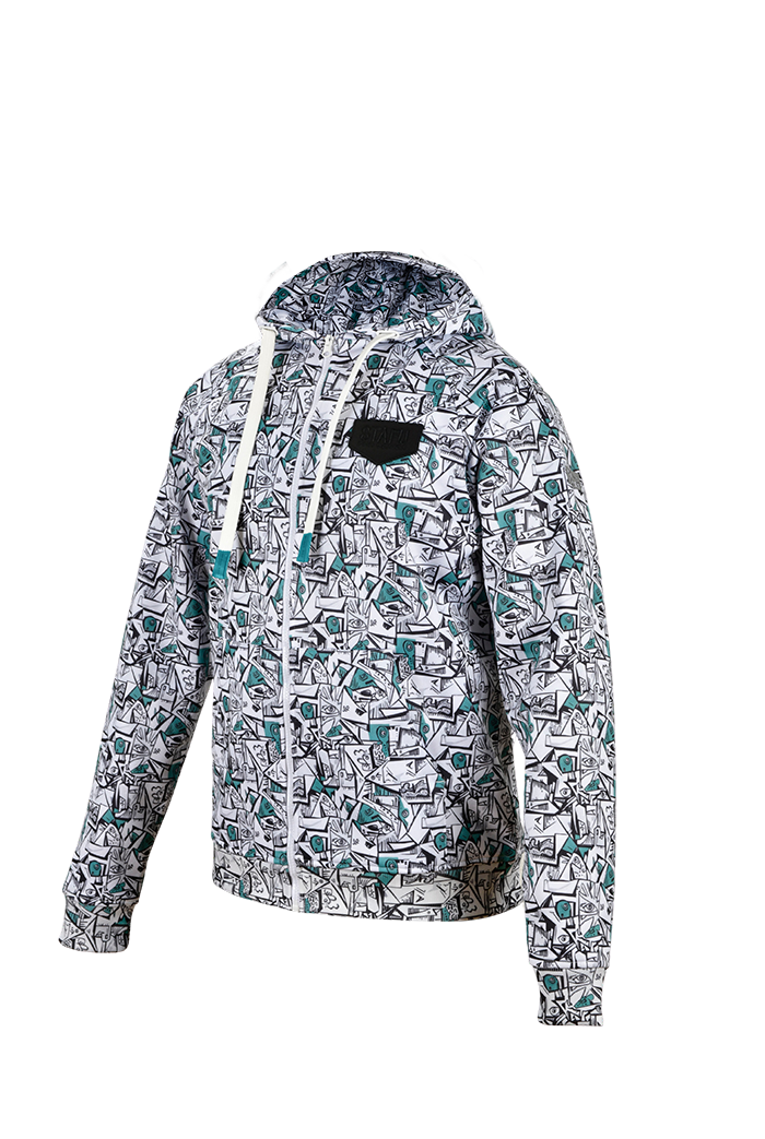 Jedi Zippered Hooded Sweatshirt - Stamp