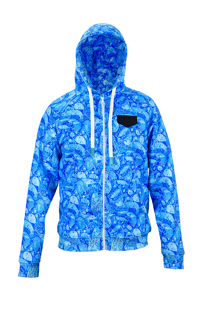 Jedi Zippered Hooded Sweatshirt - Stamp