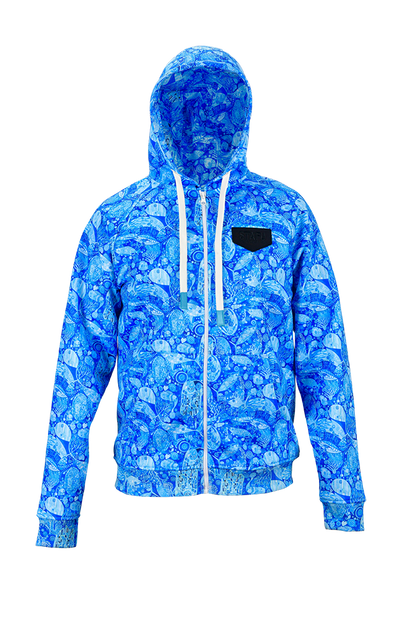 Jedi Zippered Hooded Sweatshirt - Stamp