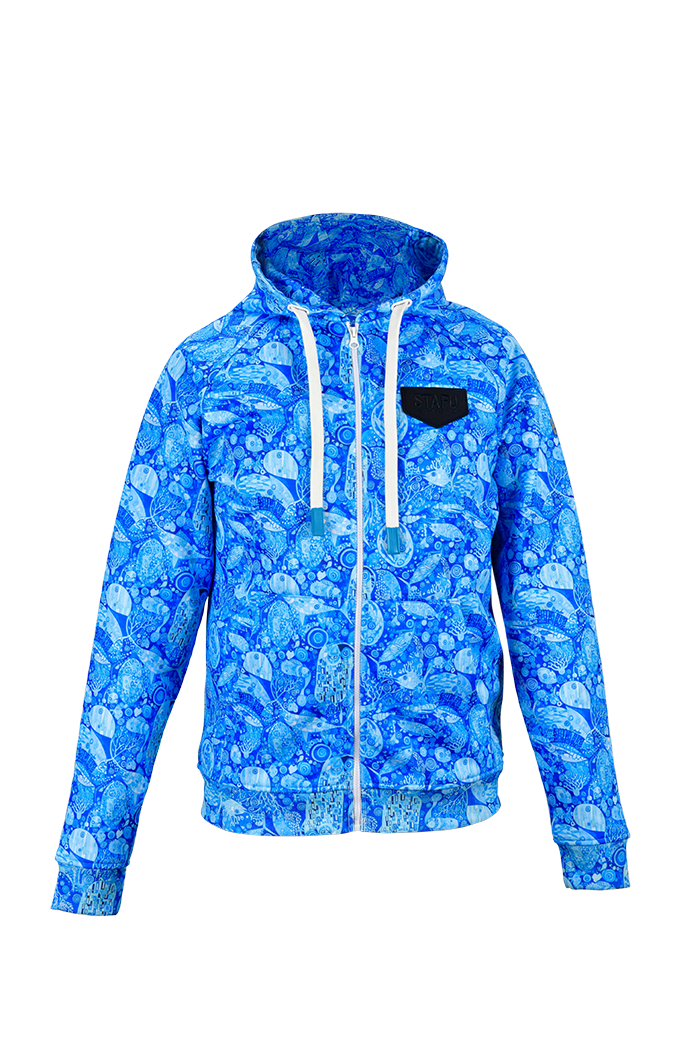 Jedi Zippered Hooded Sweatshirt - Stamp
