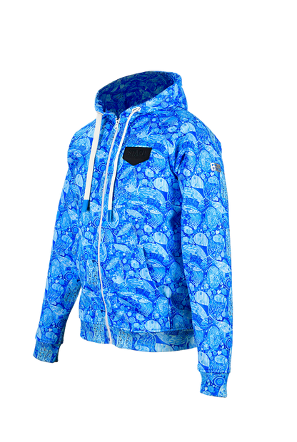 Jedi Zippered Hooded Sweatshirt - Stamp