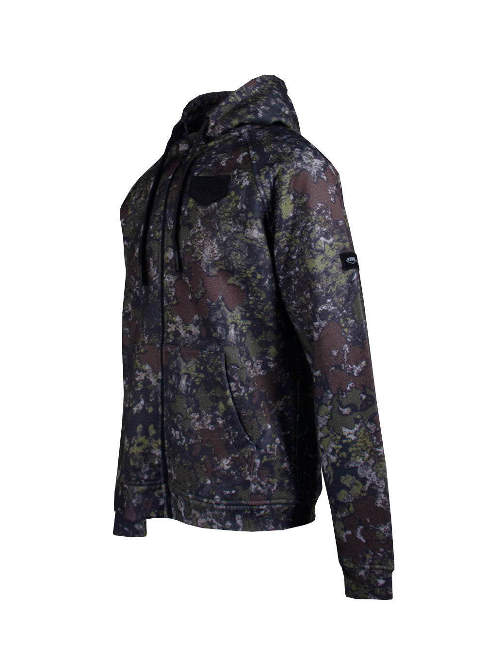 Jedi Fermuarlı Kapüşonlu Sweatshirt - Bushman Camo - Stafu Pro Series