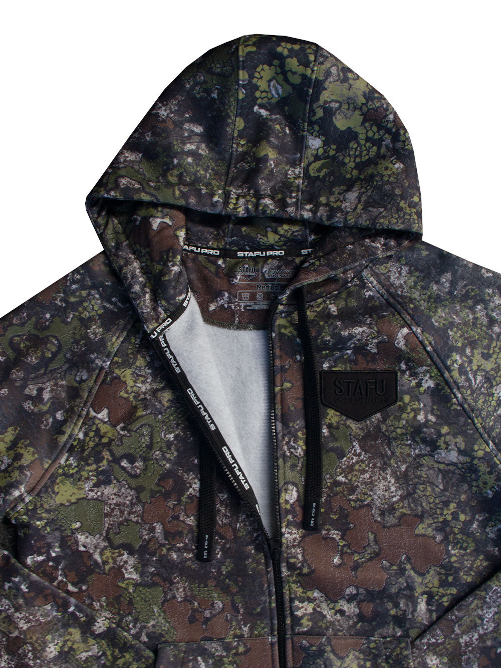 Jedi Fermuarlı Kapüşonlu Sweatshirt - Bushman Camo - Stafu Pro Series