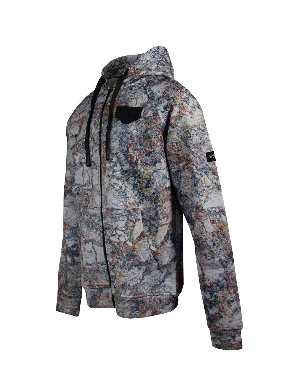 Jedi Fermuarlı Kapüşonlu Sweatshirt - Lime Camo - Stafu Pro Series