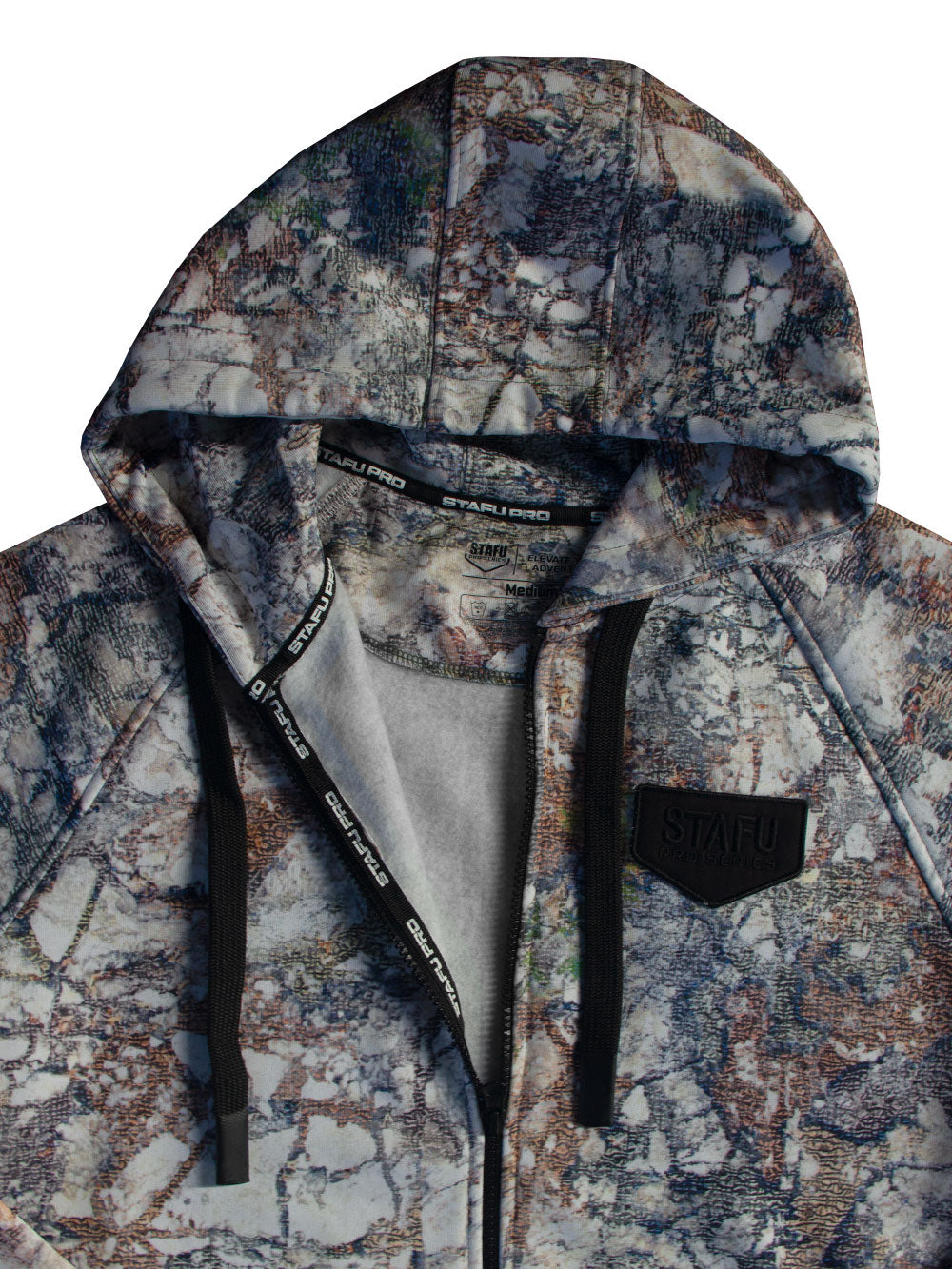 Jedi Fermuarlı Kapüşonlu Sweatshirt - Lime Camo - Stafu Pro Series