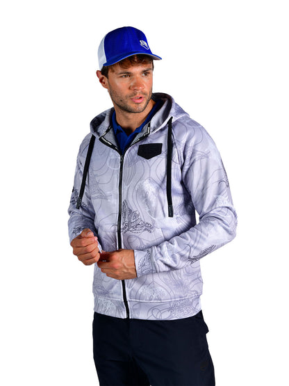 Jedi Fermuarlı Kapüşonlu Sweatshirt - Manta Grey