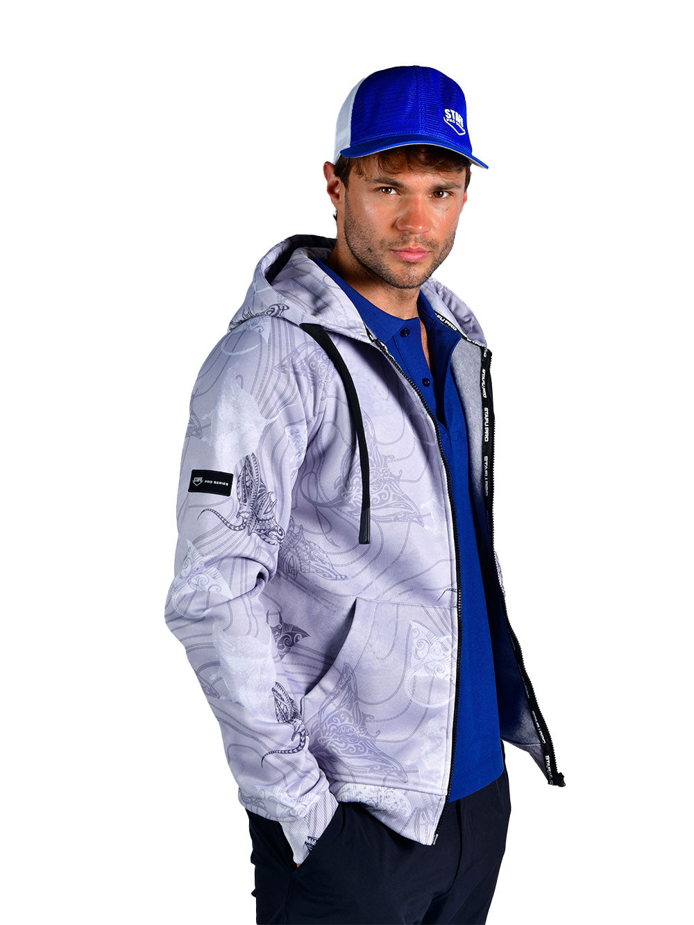 Jedi Fermuarlı Kapüşonlu Sweatshirt - Manta Grey