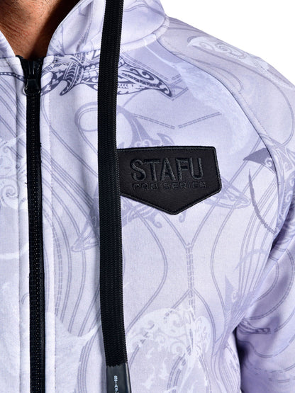 Jedi Fermuarlı Kapüşonlu Sweatshirt - Manta Grey