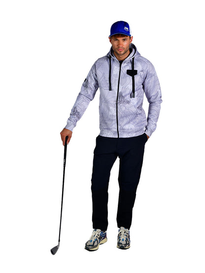 Jedi Fermuarlı Kapüşonlu Sweatshirt - Manta Grey