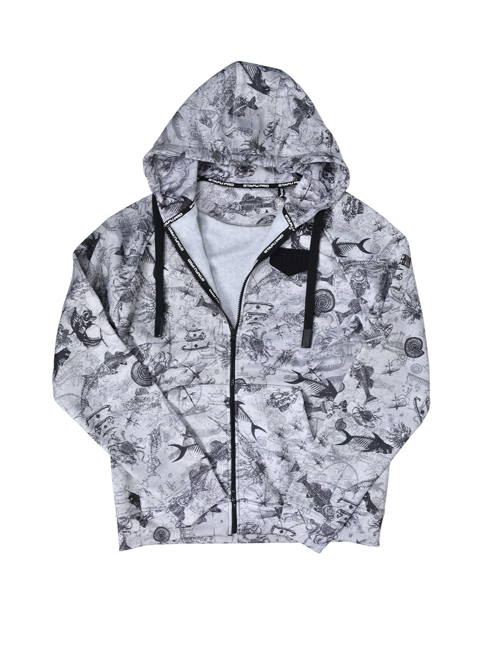 Jedi Fermuarlı Kapüşonlu Sweatshirt - Paleo Grey