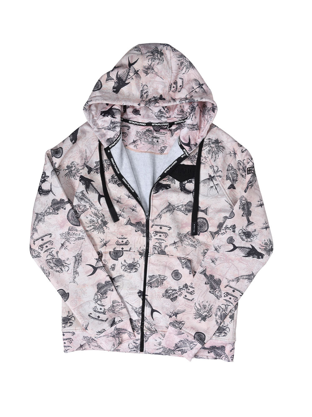 Jedi Fermuarlı Kapüşonlu Sweatshirt - Paleo Salmon