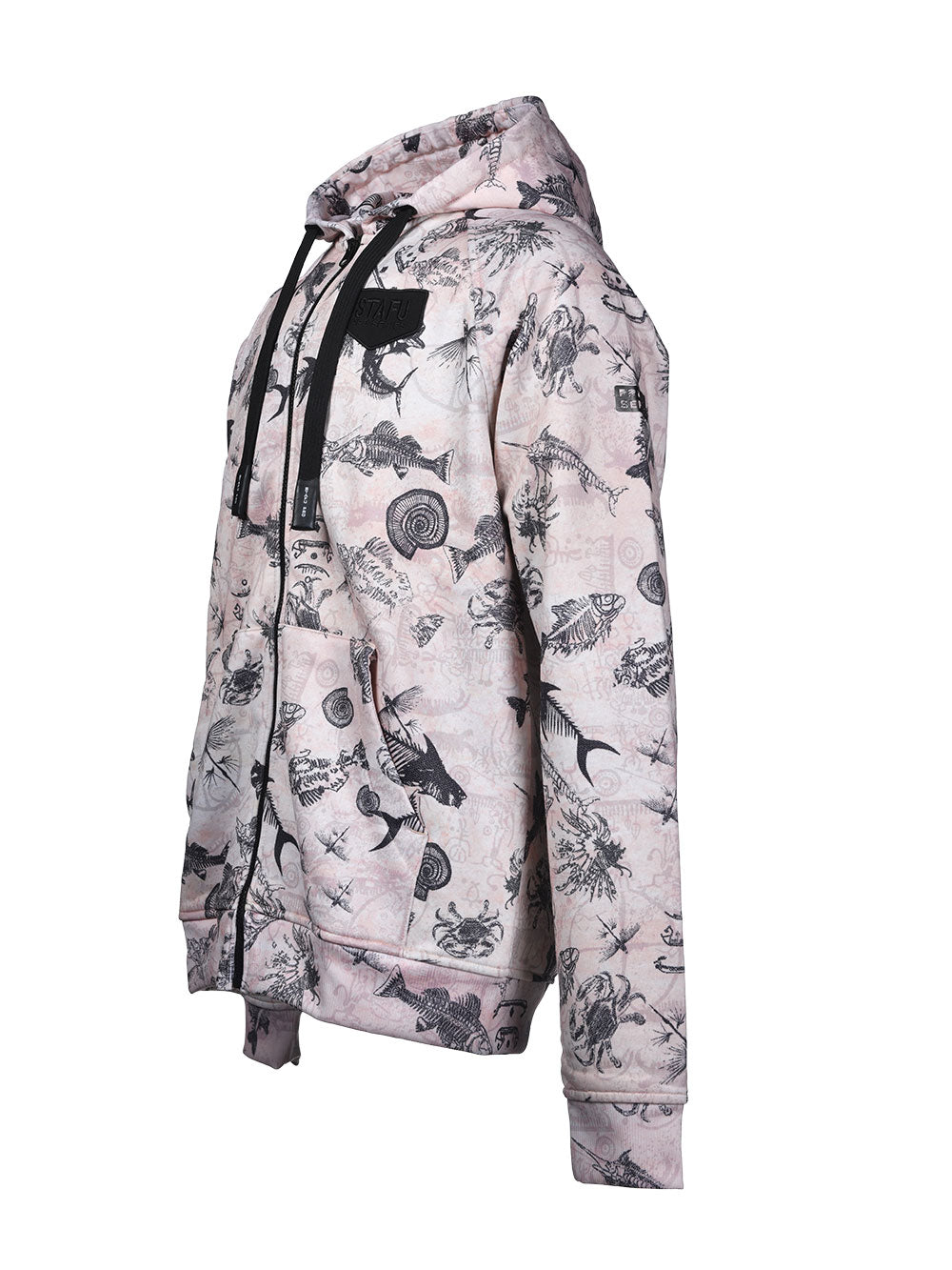 Jedi Fermuarlı Kapüşonlu Sweatshirt - Paleo Salmon