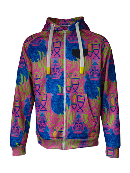 Jedi Fermuarlı Kapüşonlu Sweatshirt - Samoa Pink