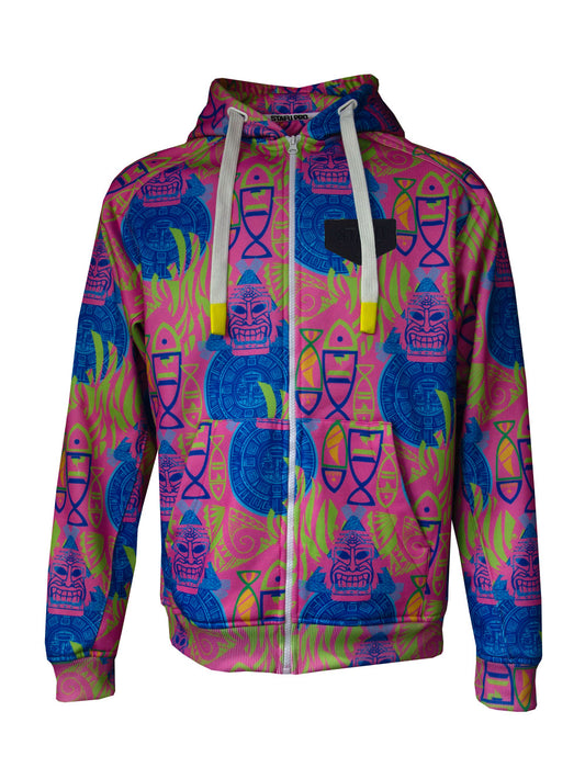 Jedi Fermuarlı Kapüşonlu Sweatshirt - Samoa Pink