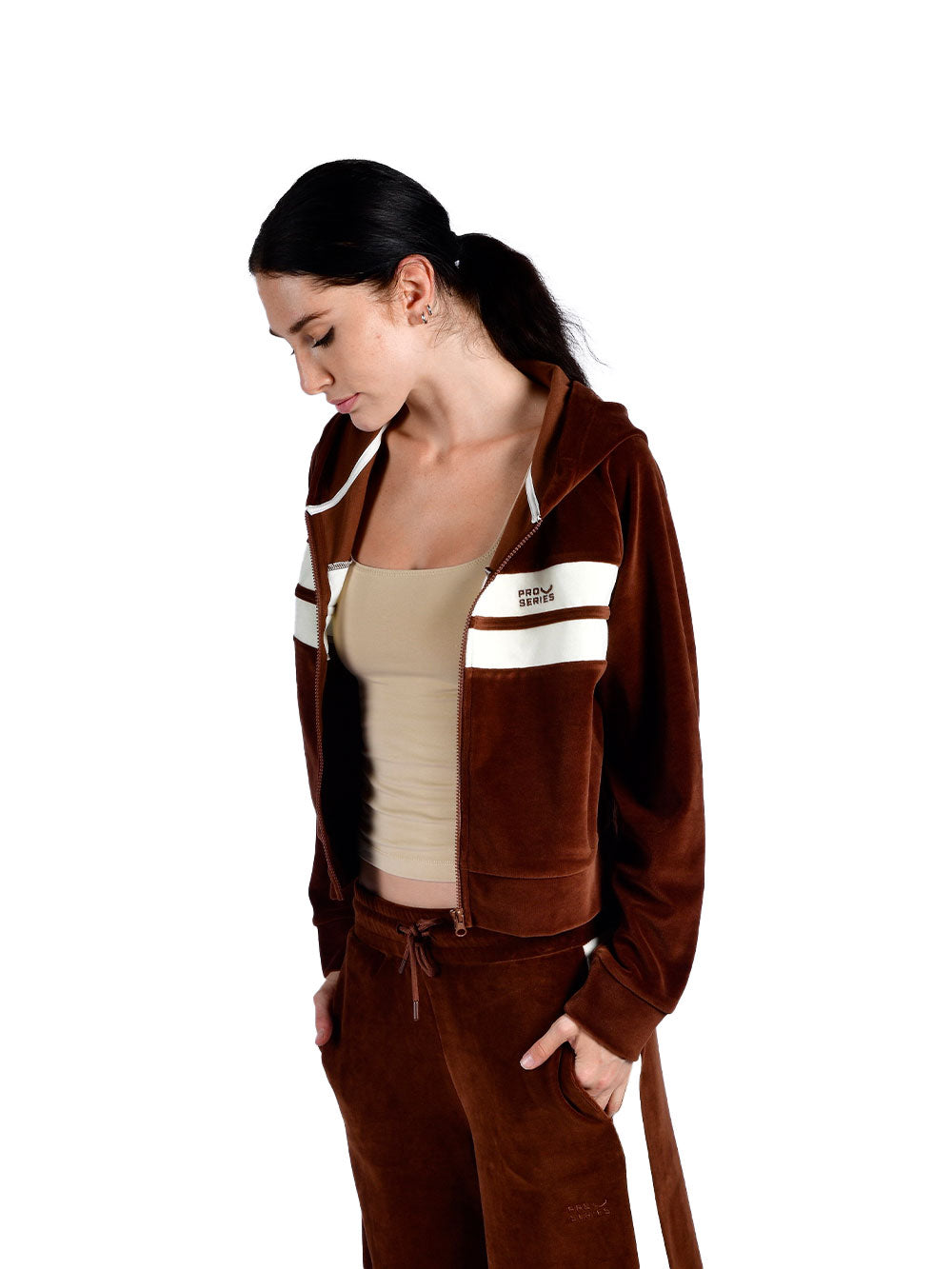 Velora Hooded Zippered Women's Sweatshirt