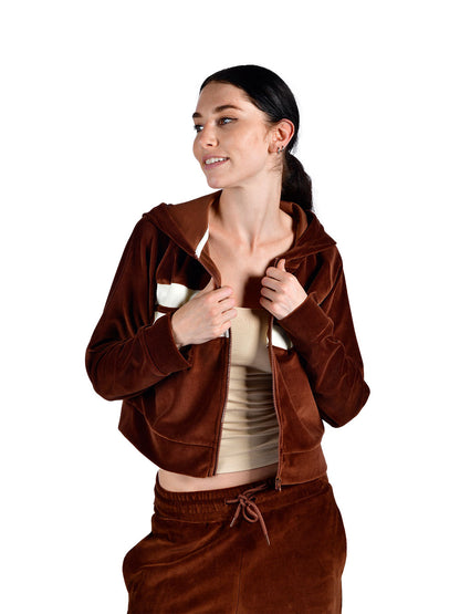 Velora Hooded Zippered Women's Sweatshirt