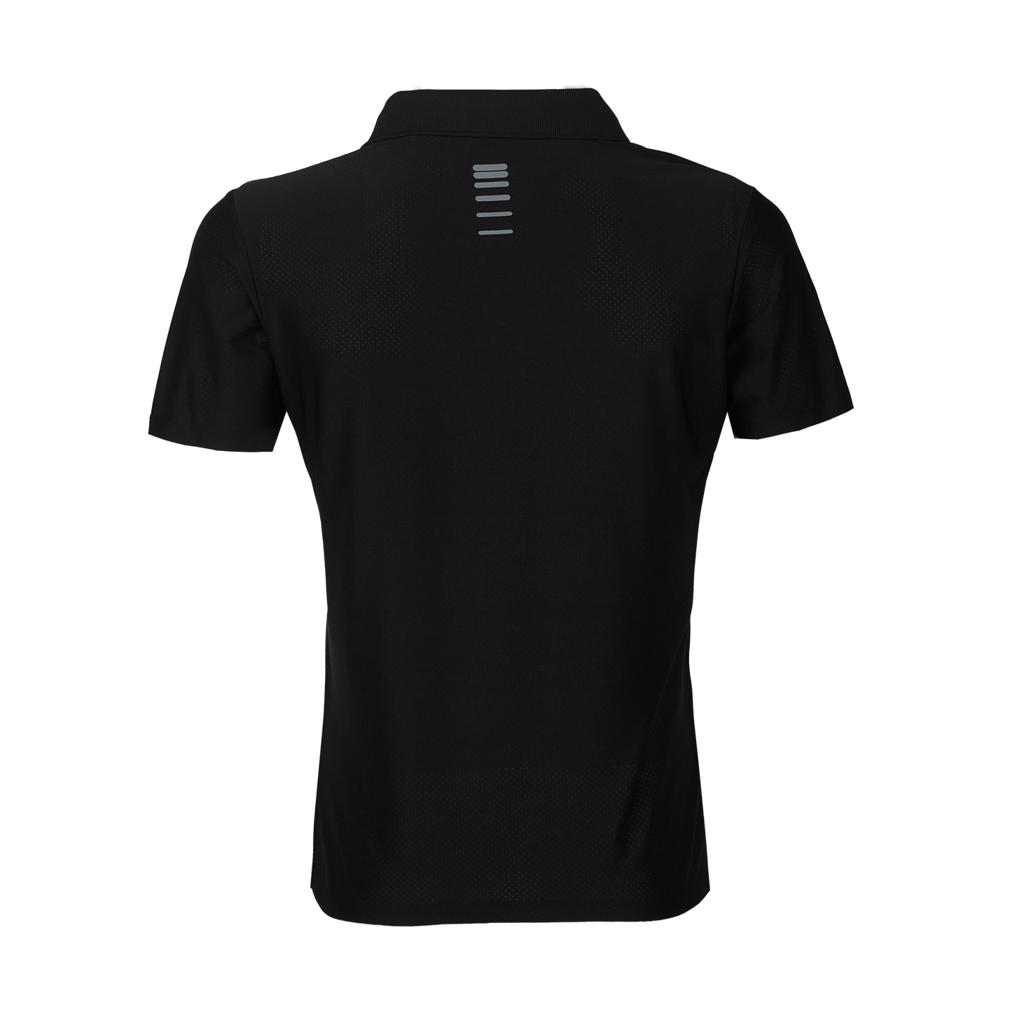 League Air Men's Perforated Short Sleeve Fisherman Sailor Black UV Protected Polo Shirt