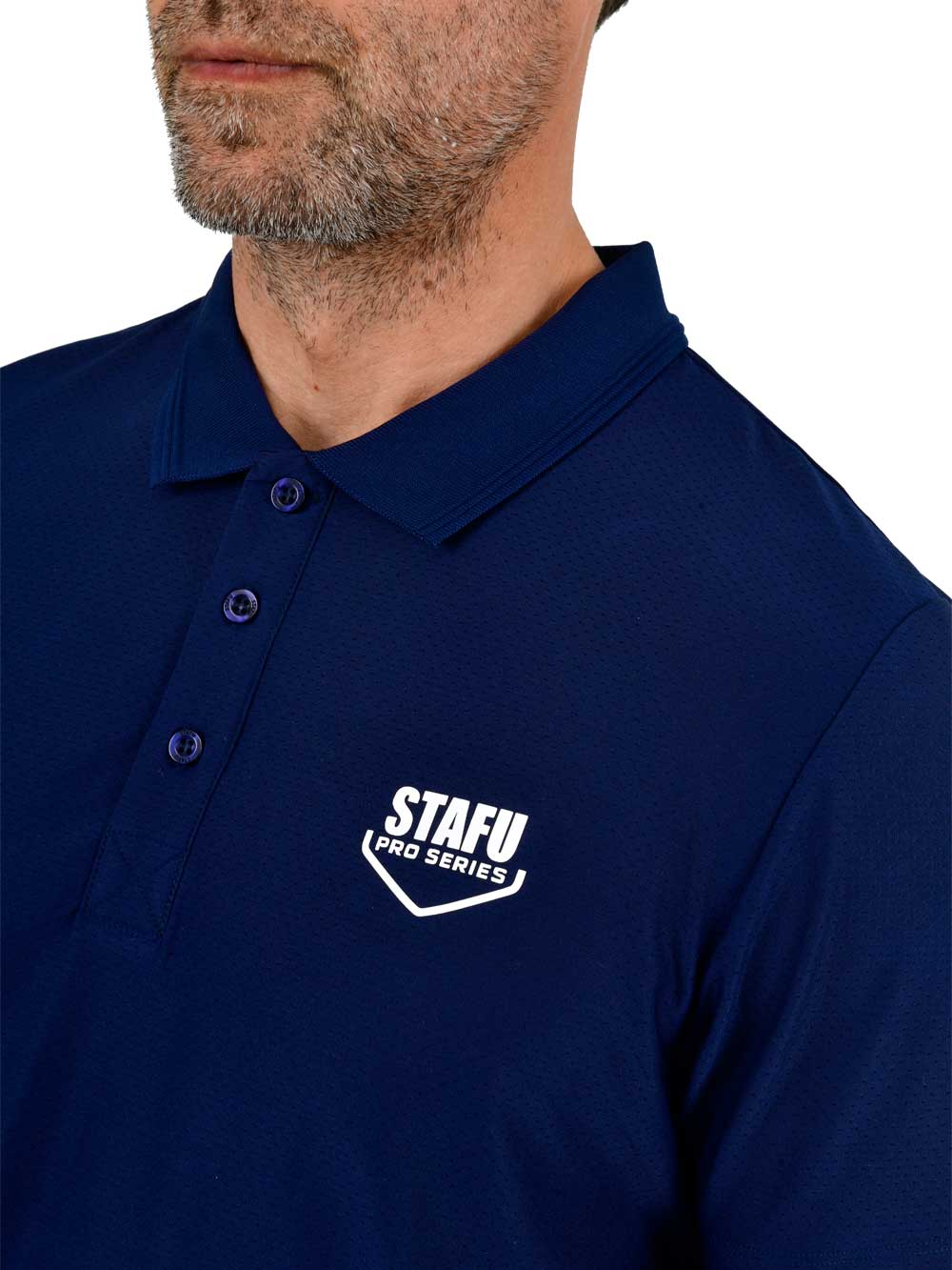 League UV Korumalı Performans Polo Yaka T-shirt - Lacivert - Stafu Pro Series