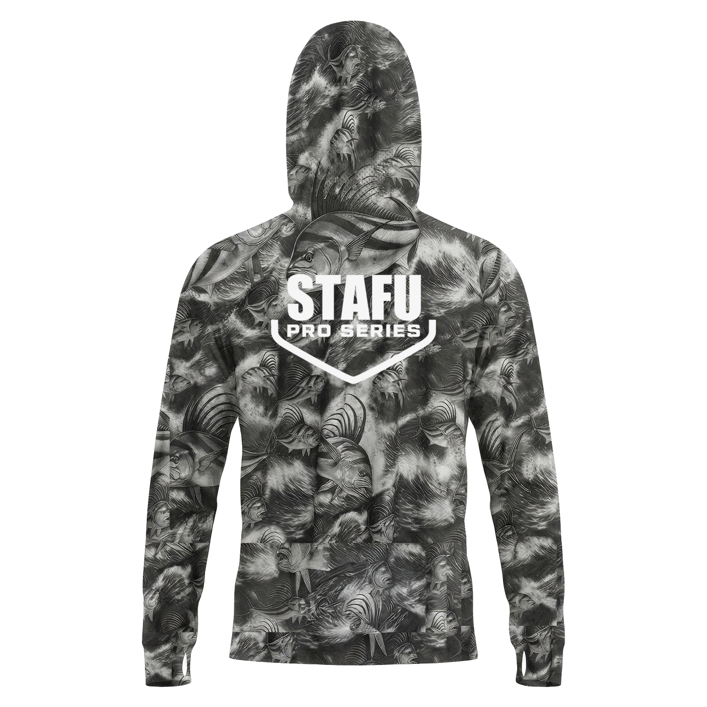Stratos Kapüşonlu ve Maskeli UPF 40+ Performans T-Shirt -Rooster Grey