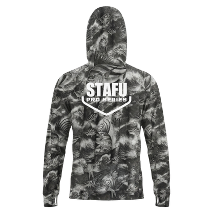 Stratos Kapüşonlu ve Maskeli UPF 40+ Performans T-Shirt -Rooster Grey
