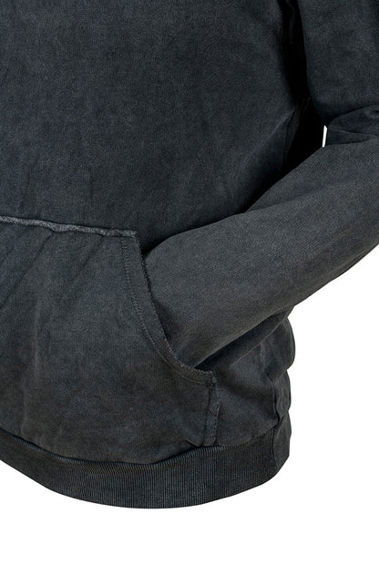 Old Bastard Crew Neck Long Sleeve Acid Wash Sweatshirt - Tarpoon - Gray 
