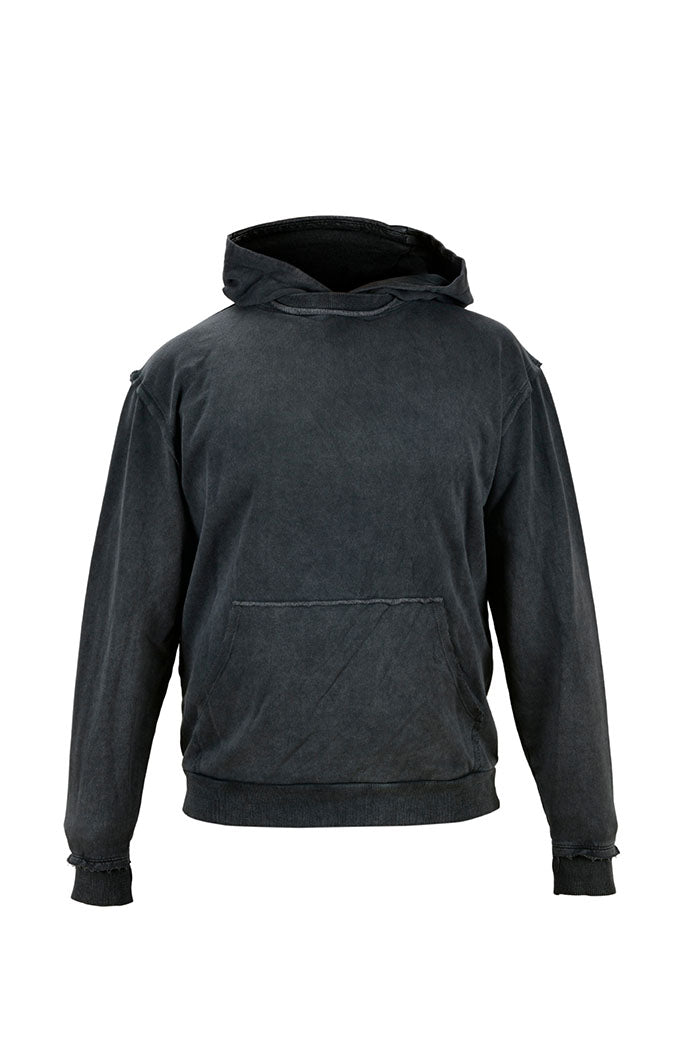 Old Bastard Crew Neck Long Sleeve Acid Wash Sweatshirt - Tarpoon - Gray 