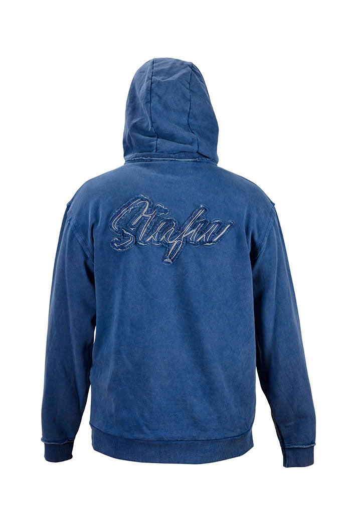 Old Bastard Crew Neck Long Sleeve Acid Wash Sweatshirt - Tarpoon - Gray 