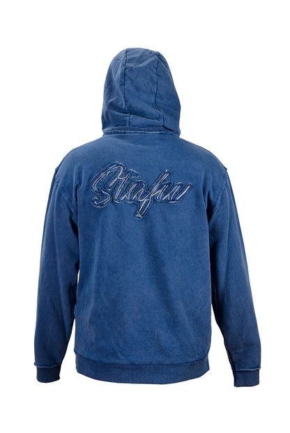 Old Bastard Crew Neck Long Sleeve Acid Wash Sweatshirt - Tarpoon - Gray 