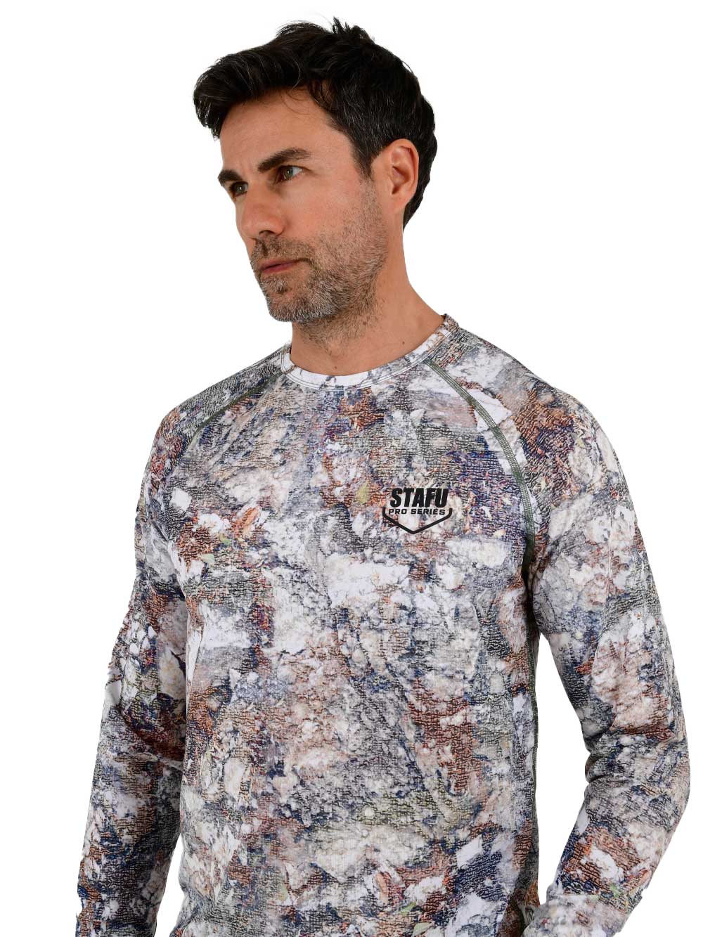 Orlok Yuvarlak Yaka UV Korumali T-Shirt - Lime Stone Camo - Stafu Pro Series