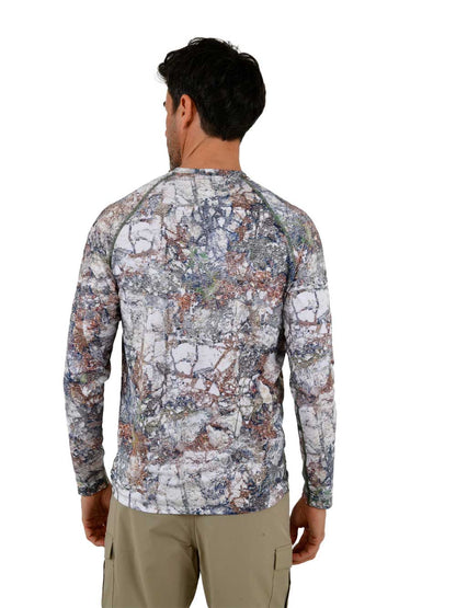 Orlok Yuvarlak Yaka UV Korumali T-Shirt - Lime Stone Camo - Stafu Pro Series