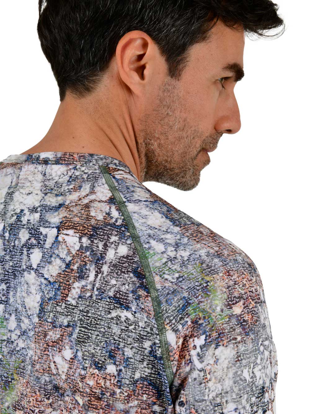 Orlok Yuvarlak Yaka UV Korumali T-Shirt - Lime Stone Camo - Stafu Pro Series