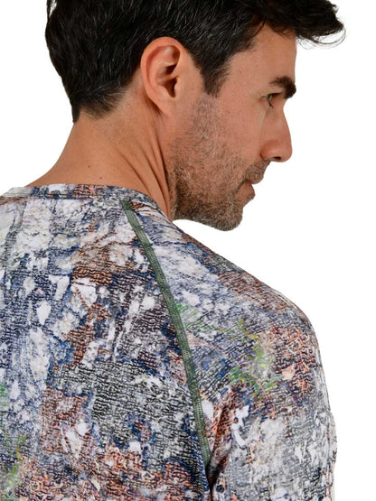 Orlok Yuvarlak Yaka UV Korumali T-Shirt - Lime Stone Camo - Stafu Pro Series