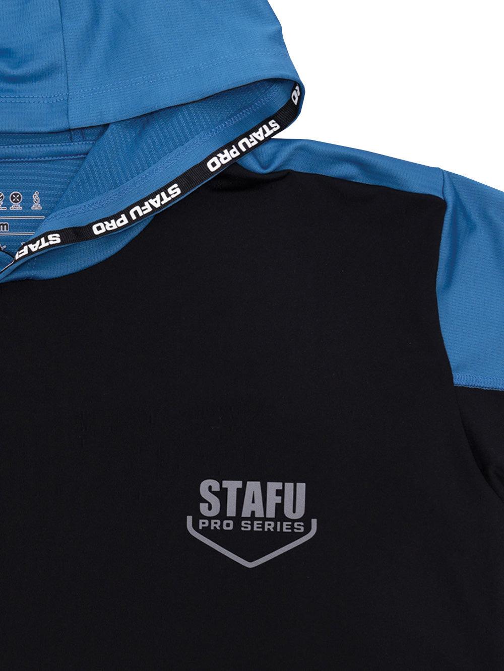 Outrigger Kapüşonlu UV Korumalı Performans T-Shirt - Siyah - Stafu Pro Series
