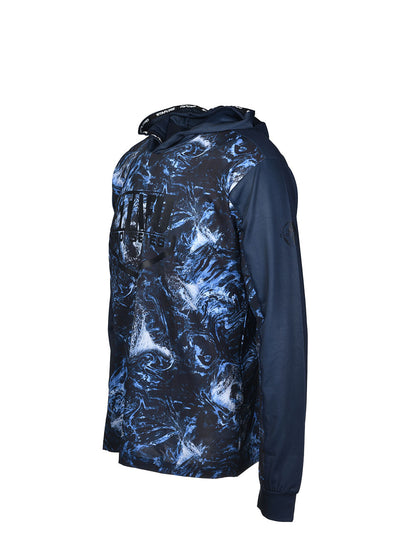 Outrigger Kapüşonlu UV Korumalı Performans T-Shirt - Dark Storm