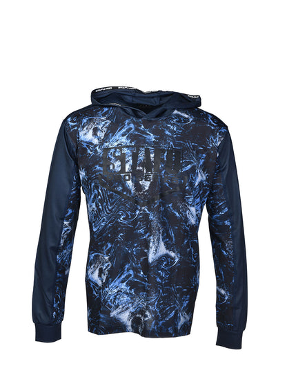 Outrigger Kapüşonlu UV Korumalı Performans T-Shirt - Dark Storm