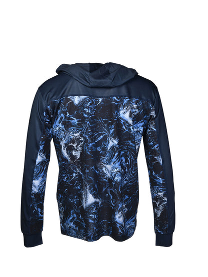 Outrigger Kapüşonlu UV Korumalı Performans T-Shirt - Dark Storm